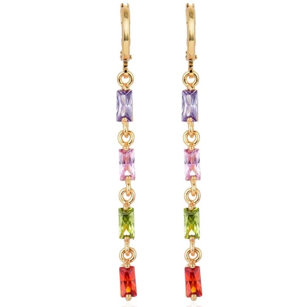 🎀18k Sapphire, Peridot, Ruby, Amathyst Linear